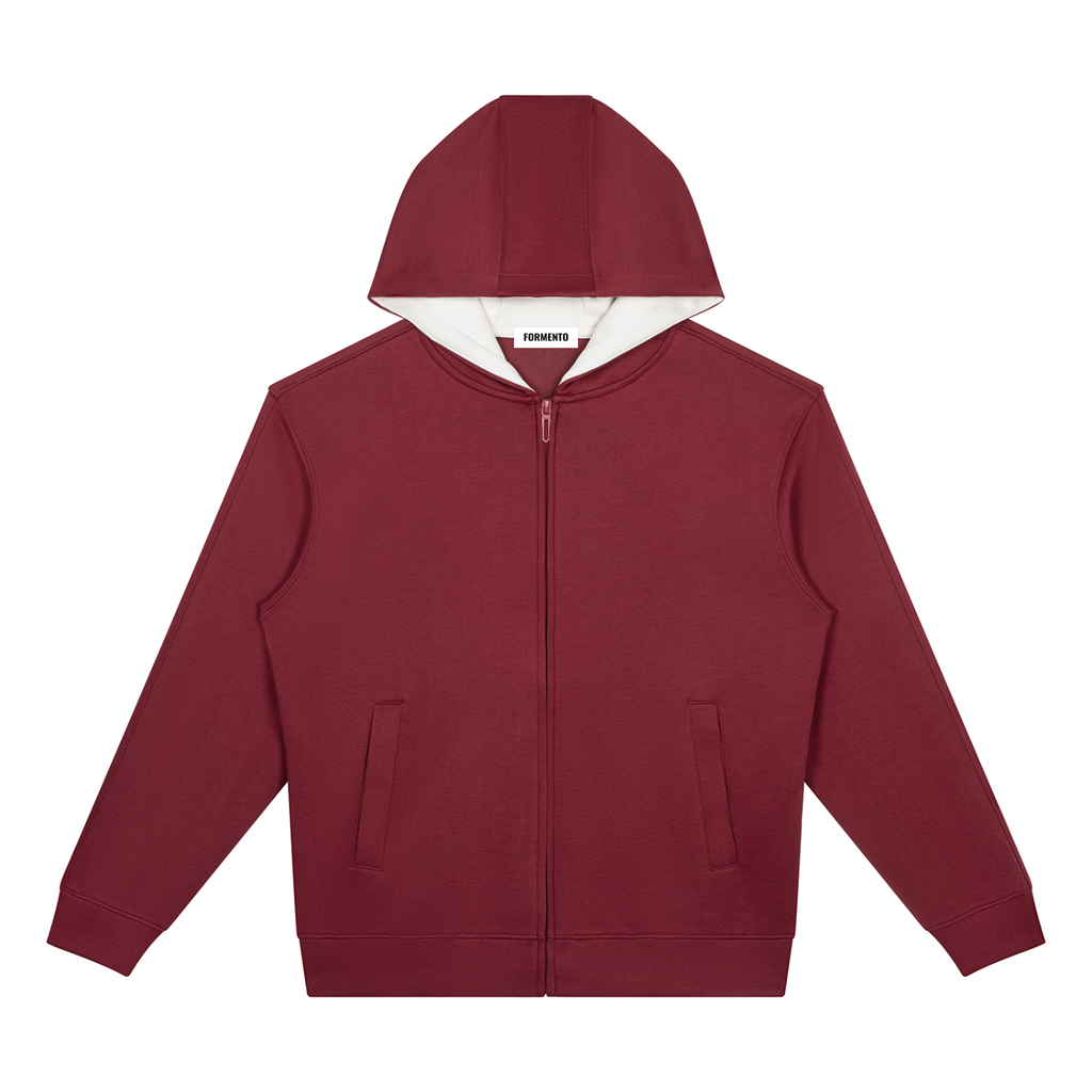 Unisex Drop Shoulder Full Zip Hoodie